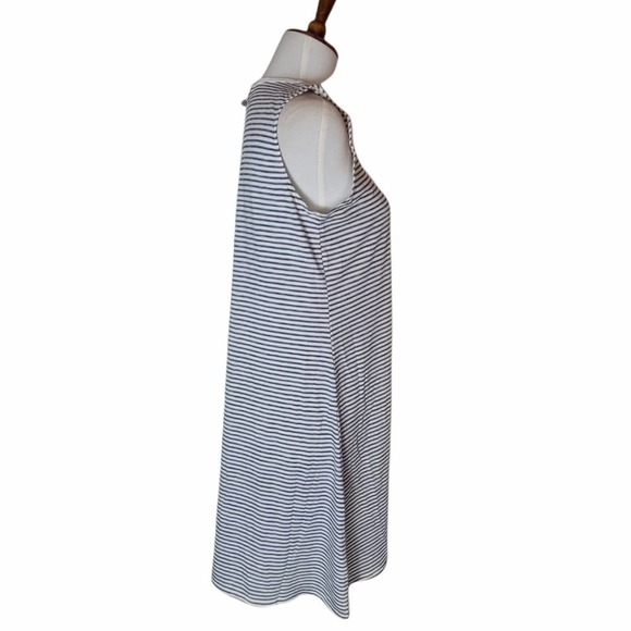 Max Studio Navy White Striped Sleeveless Tassel Lace Mini Dress XS NWT - Picture 5 of 8